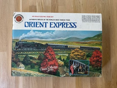Bachmann HO Gauge Orient Express Train Set Steam Engine 5 Cars Track Power Pack