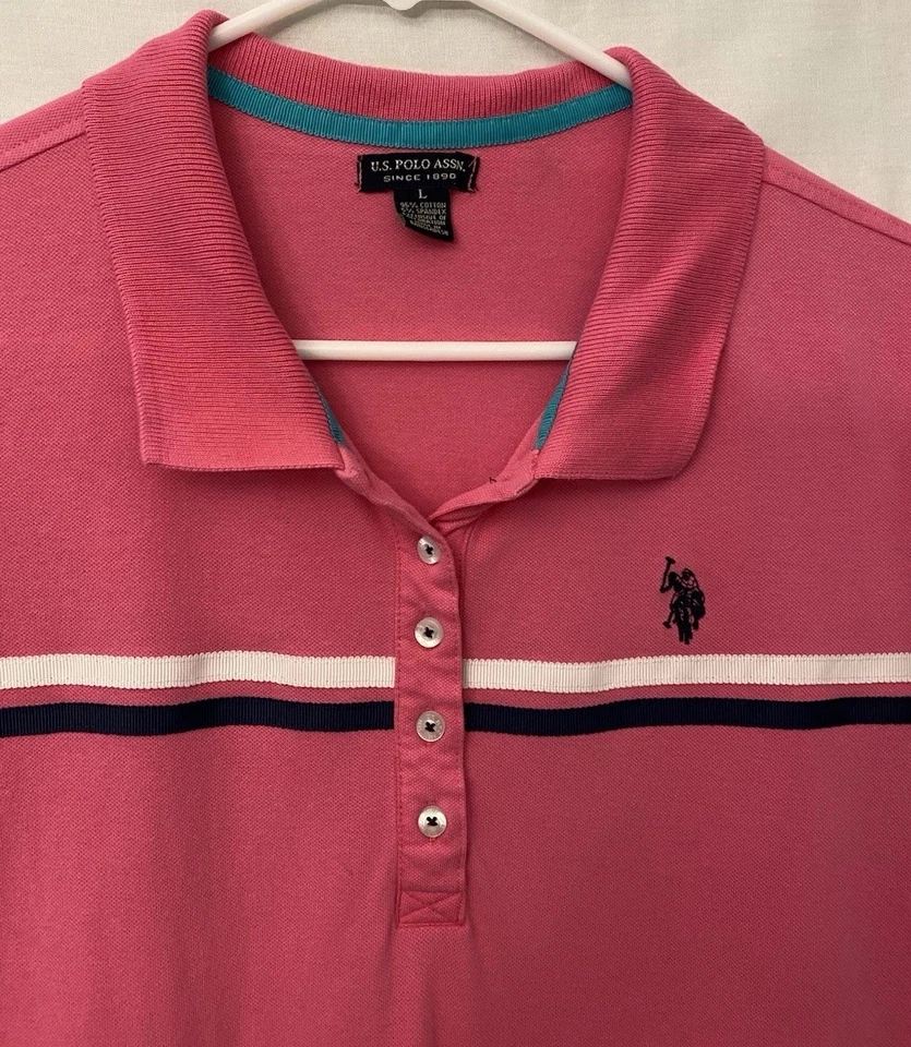 Vestido de tenis para mujer US Polo Association, rosa intenso, talla L Foto 2 de 4