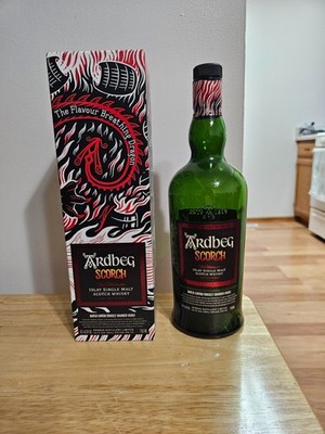 Ardbeg Scorch Empty Bottle and Box