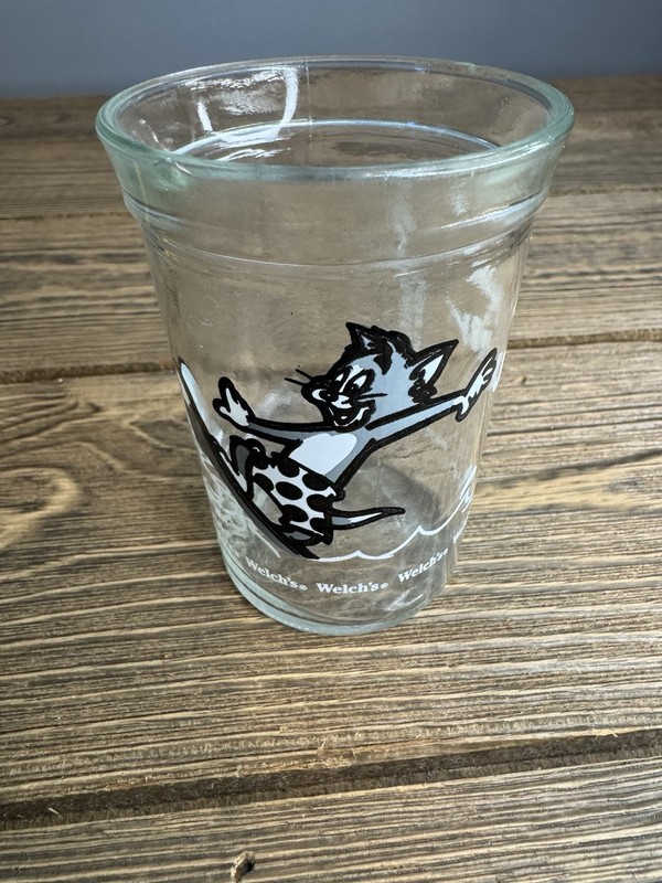 Vintage 1990 Welch’s Tom Jerry Surfing Jelly Jar Glass Tumbler