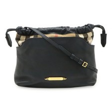 Burberry Check Leather Shoulder Bag - DUTY FREE