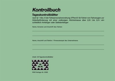 RNK Verlag Kontrollbuch DIN A5 quer 32 Blatt