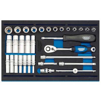 Draper Steckdose Einsatz 1/4 Schublade Eva Ablage 0.6cm 32pc Deep & Norm 63532