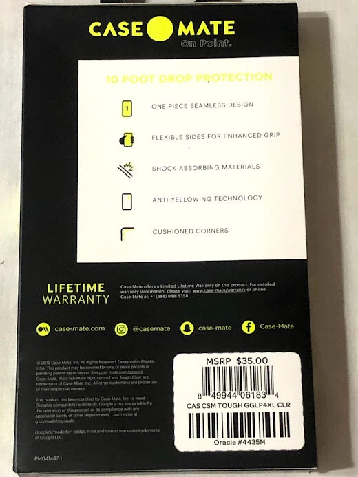 Case-Mate Tough Hybrid Series Case for Google Pixel 4 XL - Clear - Image 2 of 3