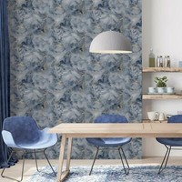 Bahia Marmor Tapete Metallic Abstrakte Wirbel Arthouse Navy Blau 923000