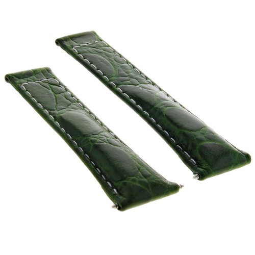 CROC LEATHER WATCH STRAP FOR ROLEX DAYTONA REGULAR BLACK TAN GREEN YELLOW GOLD - Picture 19 of 20