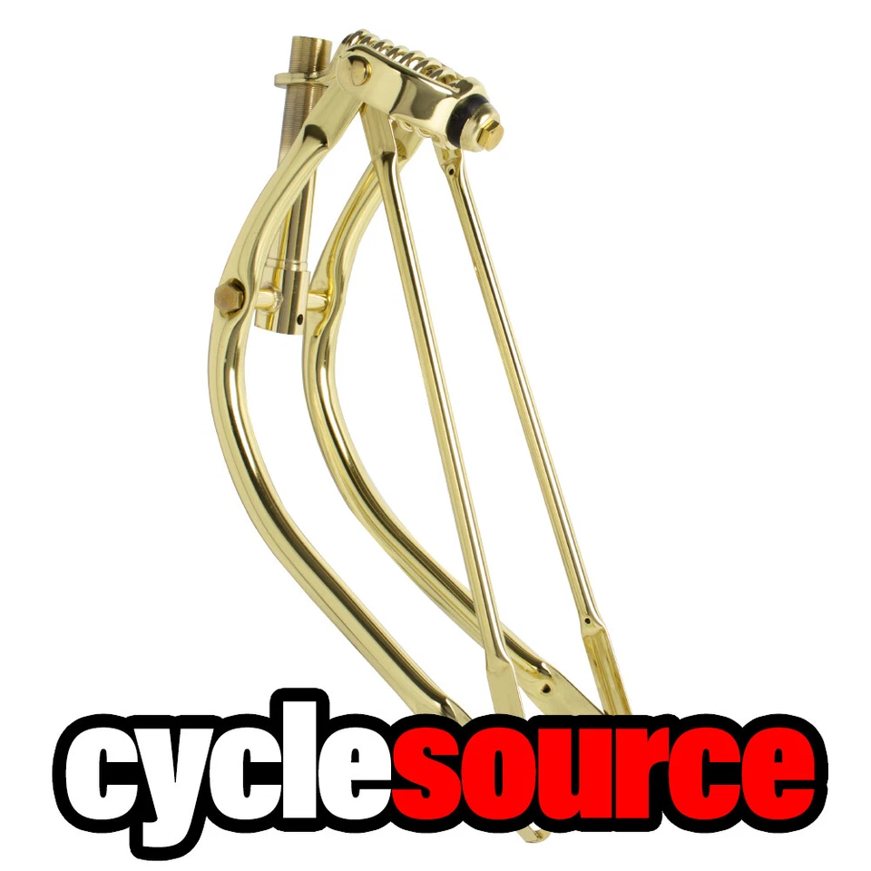 20" Lowrider Classic Bent Spring Fork 1" Chrome bike bicycle fork - Image 4 of 4