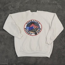 VTG Operation Desert Storm Sweatshirt Adult Large White Fruit Loom Flag USA 90s