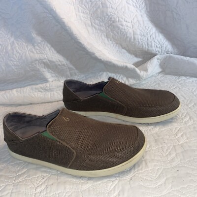 OluKai Nohea Mesh Brown Slip On Shoes Men display picture 1