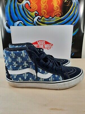 Vans Sk8-hi Reissue X Supreme Hole Punch Denim 11.5 Ships Fast! | eBay