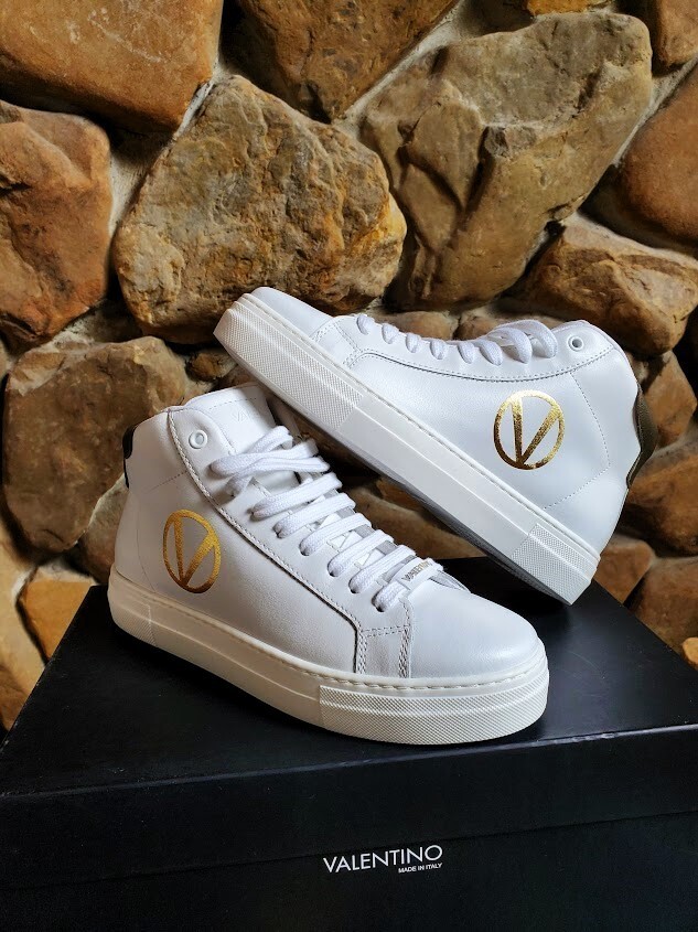 Valentino Petra Sneakers Valentino SELA White/Gold Glitter