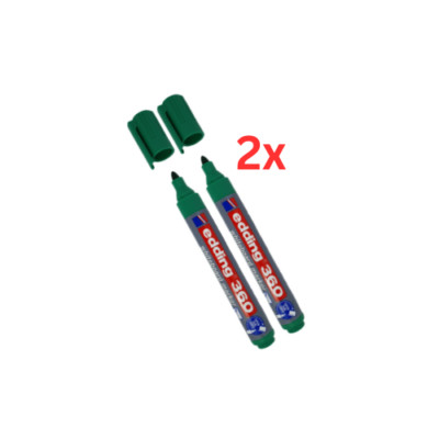 Edding Whiteboard Marker 360 grün 2 Stück Rundspitze Boardmarker Flipchartstift