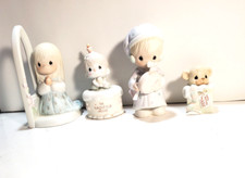 Lot of 4 Various Precious Moments Figures Excellent Condition Ceramic -- Boxes