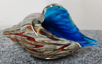 Glasfigur Muschel Meer Urlaub 15,5 cm Loft Luxus Art Deko Kunst Geschenk  wow
