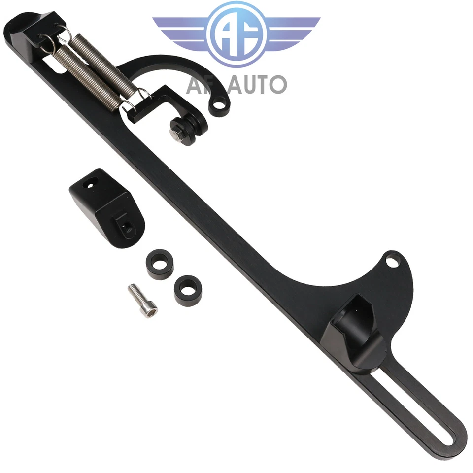 4150 4160 Serie Black Billet Aluminum Throttle Cable Carb Bracket Carburetor 350 - Image 3 of 4