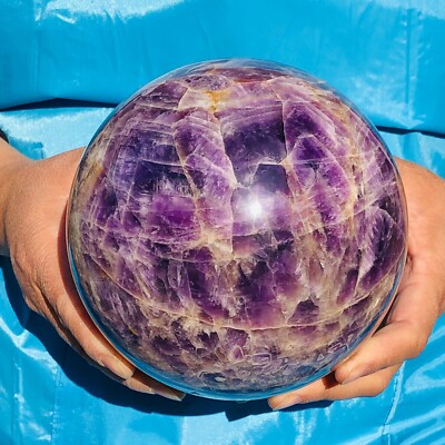 8.03LB Natural Dreamy Amethyst ball Quartz crystal Sphere Crystal Healing 2705