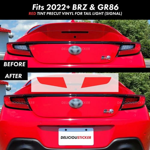 Fits 202224 BRZ GR86 RED Tail Light Rear PreCut Ppf Tint Overlay Vinyl