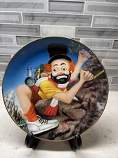 RED SKELTON CLOWN COLECTOR PLATE SIGNED- “THE CLIFFHANGER" #3429
