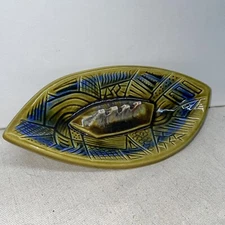 Vintage California Pottery USA I-9 Mid century Multicolored patterned Ash Tray
