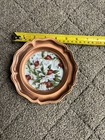 Vintage Albert Gilles Embossed Copper Botanical Wall Hanging Ceramic Plate — photo 2
