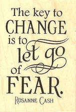 Key To Change Text, Wood Mounted Rubber Stamp IMPRESSION OBSESSION - NEW, C13072