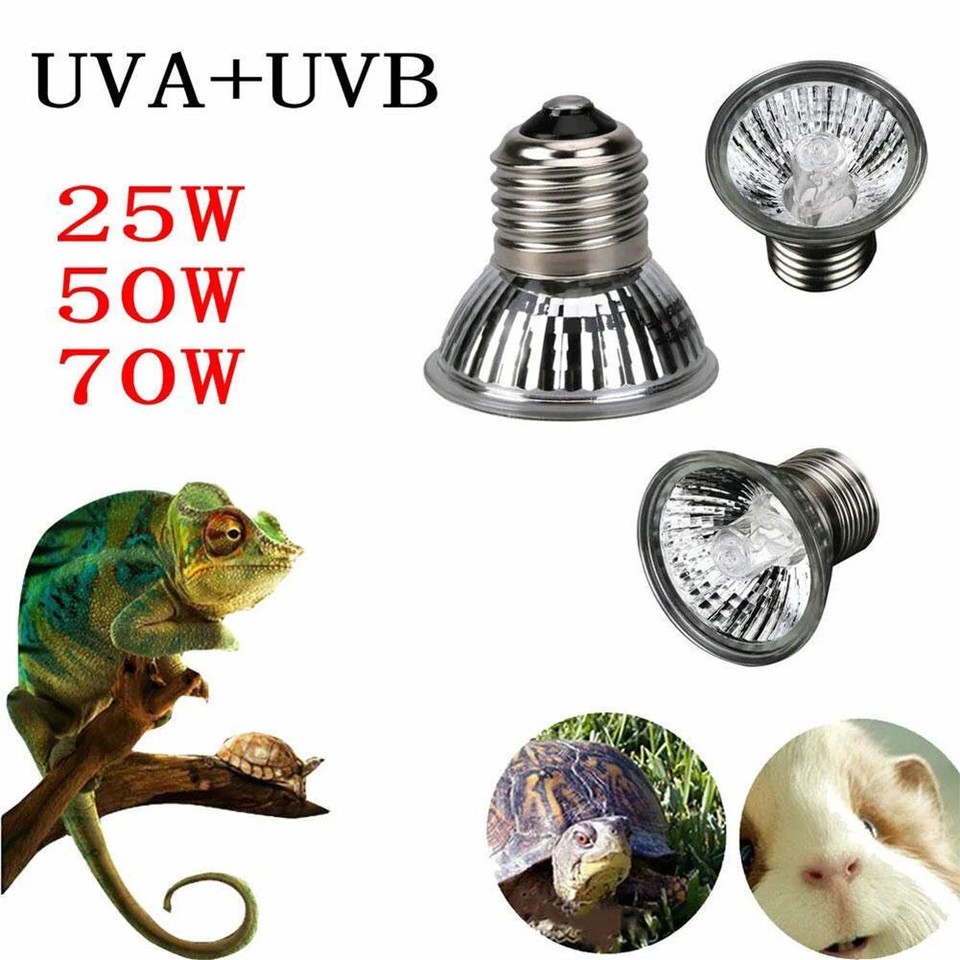 Reptile Tortoise UVA+UVB 3.0 Heating Lamp Full Spectrum Sunlamps Bask