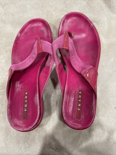 PRADA Wedge Sandals hot pink (Size 36.5 