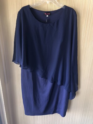 Women s Plus Size Hanna Nikole Blue Dress Suze 20W
