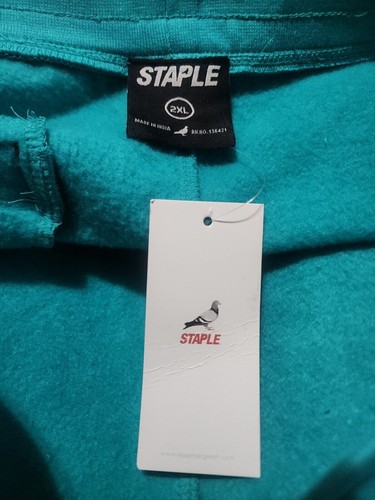 Staple Pigeon Sweatpants Size 2XL Belmont Teal Red Joggers Men’s NWT Jeff - Picture 12 of 12