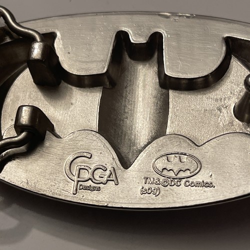 Batman Silver Belt Buckle: Licensed, Great Condition With Tag, - Picture 4 of 6