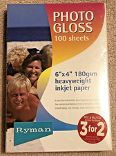 100 x POŁYSK FOTOGRAFICZNY 6" x 4" 180gsm CIĘŻKI PAPIER ATRAMENTOWY NOWY W OPAKOWANIU