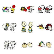SNOOPY CLASSIC CARTOONS MOVIES CHARACTERS LOGOS POST ENAMEL STUD EARRINGS