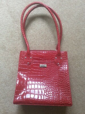 Osprey London Handtasche rot Kroko Schultertasche von Graeme Ellisdon kostet 225  unbenutzt