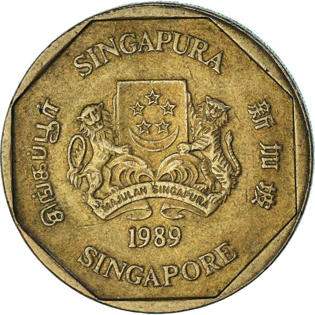 1349307] Coin, Singapore, Dollar, 1989 | eBay
