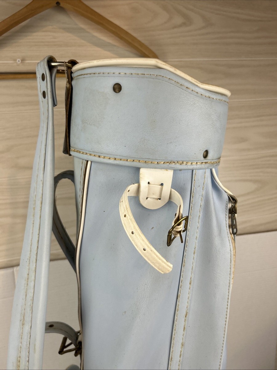 Rare Vintage Leather Vanguard Golf Bag With Shoulder Strap