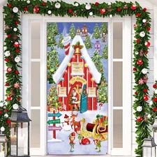 Sumind Christmas Door Cover as pictures shown, As the Picture Shown 