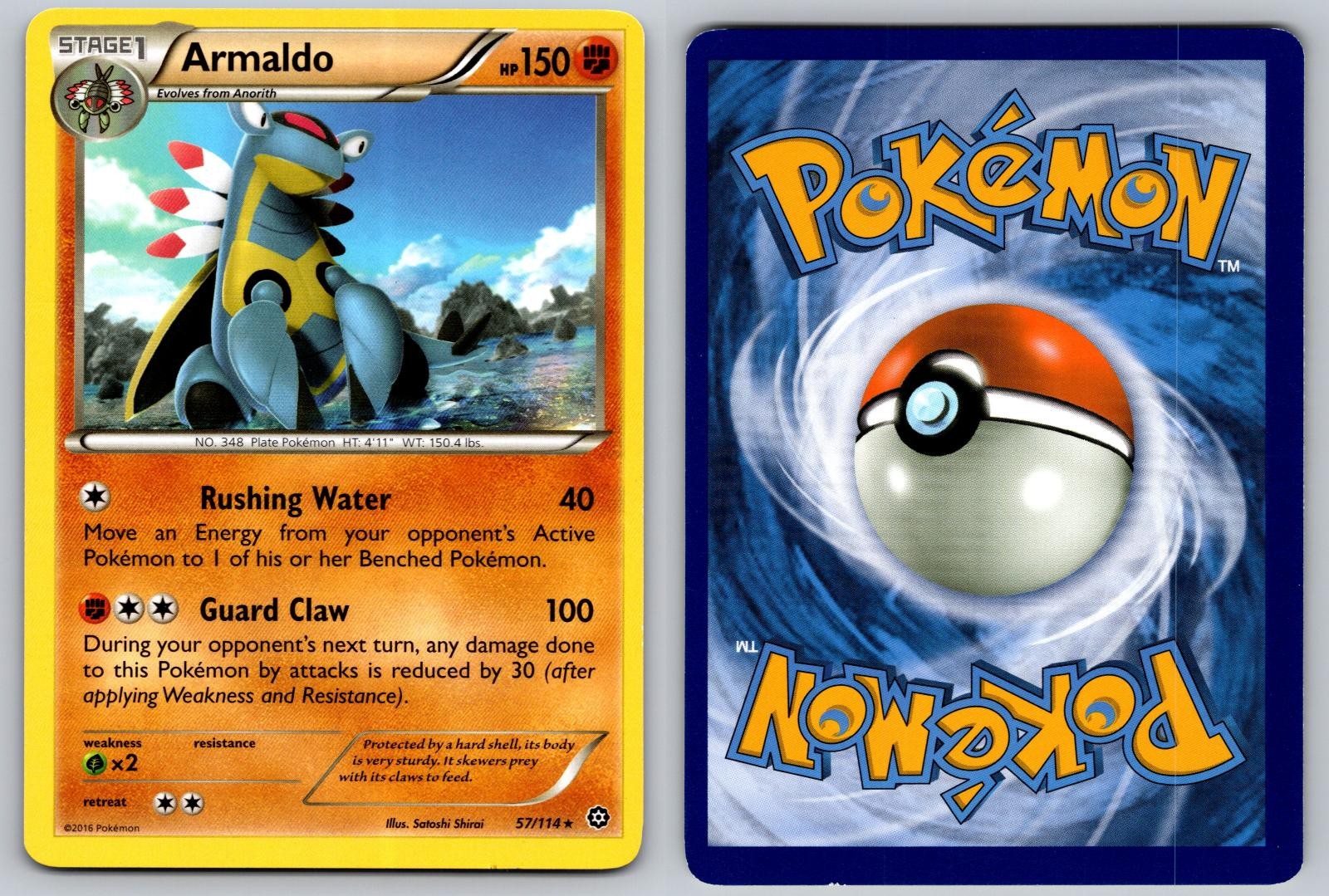 ARMALDO 57/114 RARE STEAM SIEGE POKEMON NM/M