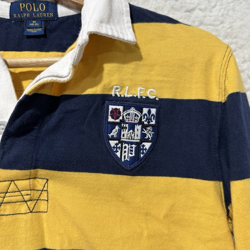 Polo Ralph Lauren Striped Rugby R.L.F.C. Embroidered Polo Shirt Size M (10-12) - Picture 4 of 12