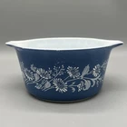 Pyrex Baking Bowl Colonial Mist 473-B 1L Blue Vintage NO Lid