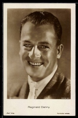 Reginald Denny lächelt breit, Portrait, Ansichtskarte 