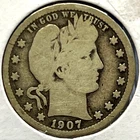 1907 Barber 90% Silver Quarter 25c Very Collectible Coin