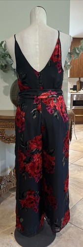 If By Sea Anthropologie Damen Small Schwarz Blumen Ausbrenner Spaghetti Overall Q - Bild 11 von 13