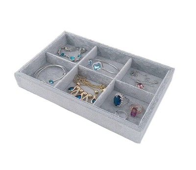Jewelry Organizer Stackable Multi Layer Storage Velvet 6 Grids Premium Grade ...