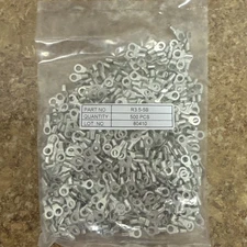Ring Terminal, 14-12AWG, #10 Stud Size, Non Insulated, Brazed Seam, 500 PACK!!
