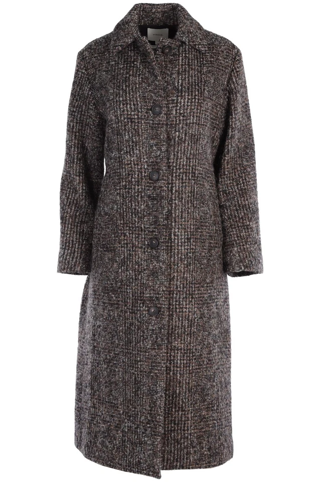 VINCE BROWN WOOL COAT XSMALL