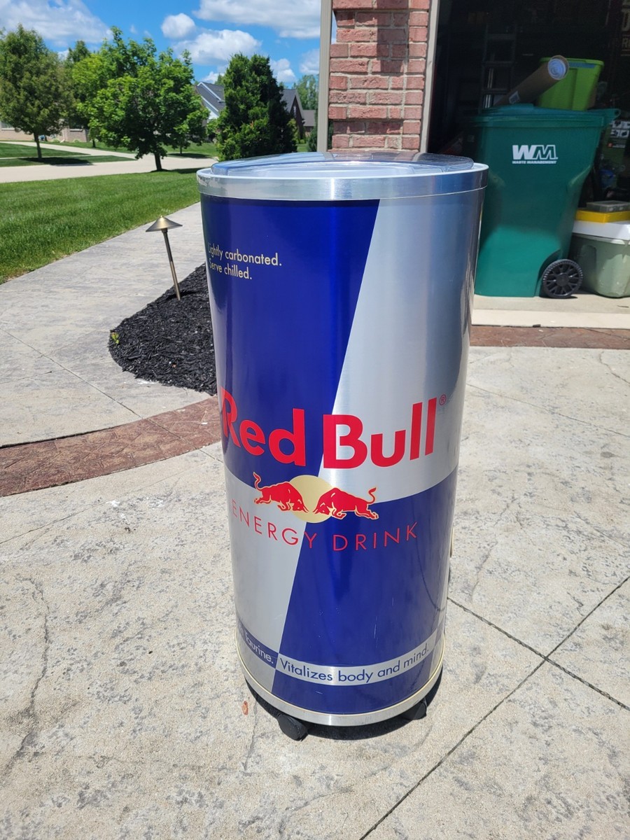 Red Bull Energy Drink Can Display 36” Cooler Wheeled Ice Chest PFI