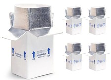 Insulated Shipping Boxes Foil Liner Small Perishable Food Mailers 4 Pack