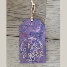 Mini Abstract Wall Hanging – Acrylic Paint Pour “Whatever You’re Thinking Think