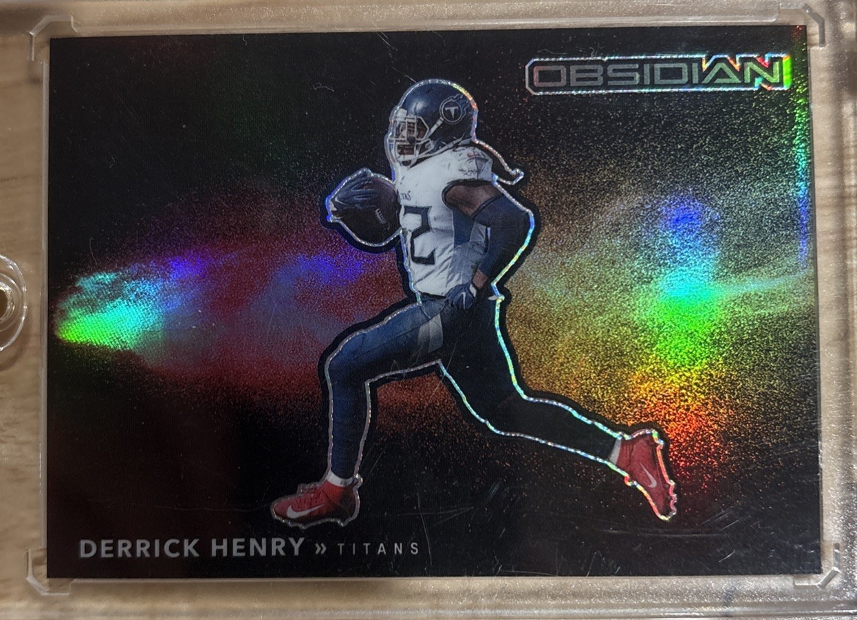 2021 Panini Obsidian Color Blast Black #CB7 Derrick Henry Titans