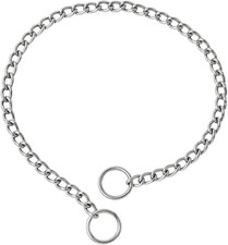 Heavy Duty Steel Dog Training Choke Chain Collar 20" Durable Slip Collar Large